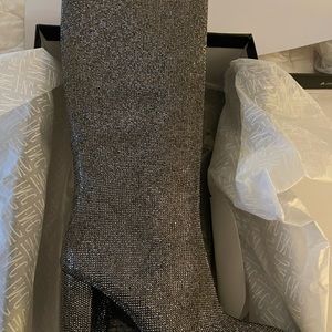 INC brand. Pewter crystal boots.  Size 7. New.